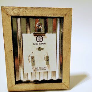 Giani Bernini Cubic Zirconia Hoop Earrings NWT‎